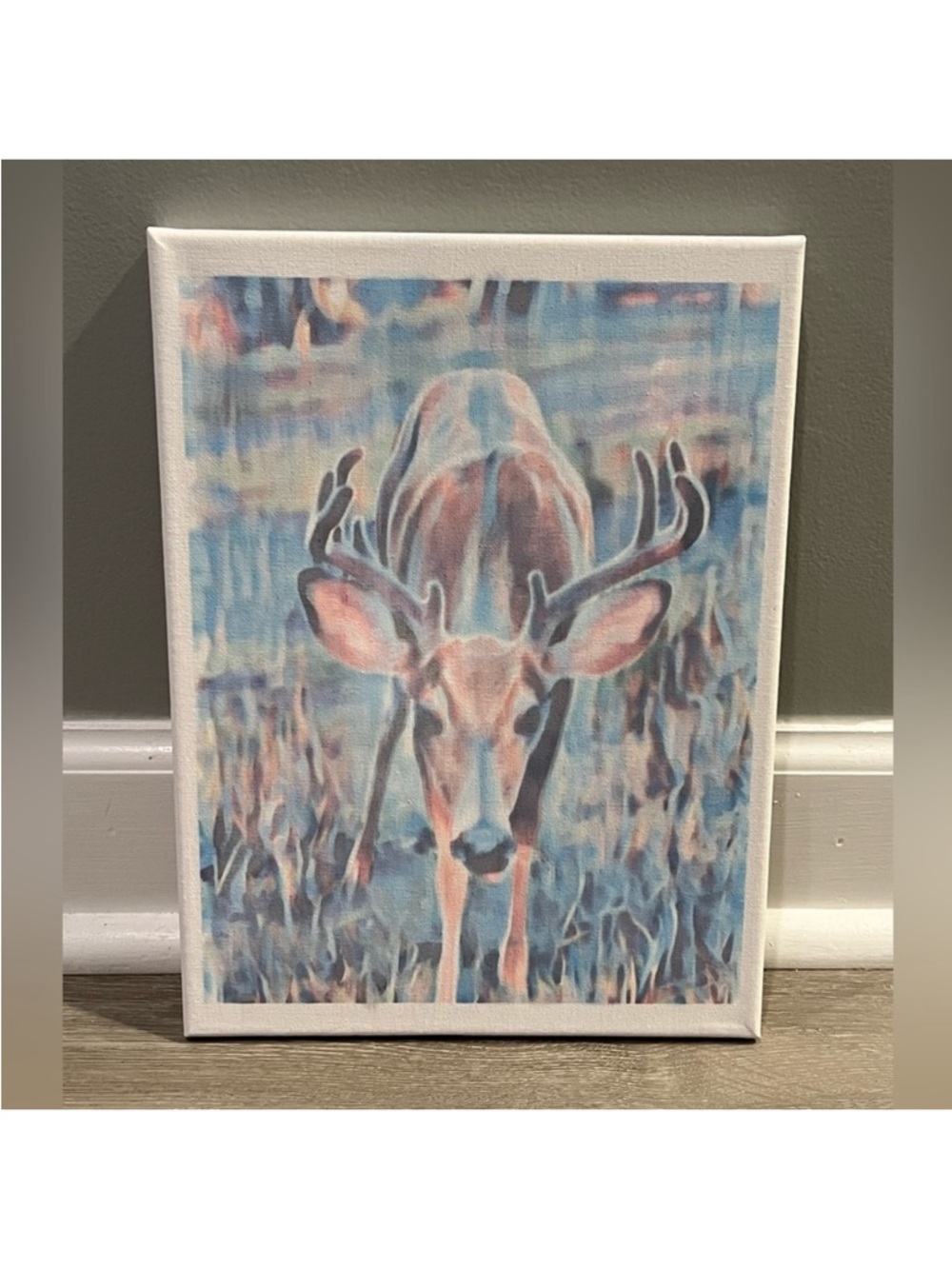 Deer Canvas Wall Art 12x9 Sublimation Rustic Woodland Decor